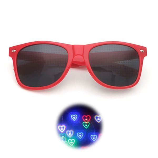 Heart Diffraction glasses-Black lens - Image 3