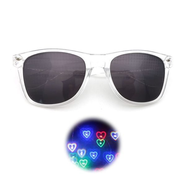 Heart Diffraction glasses-Black lens - Image 5