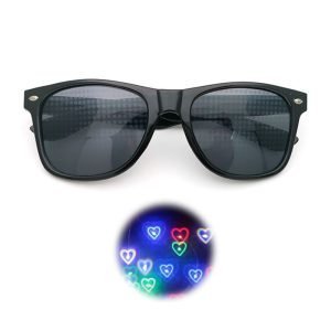 Heart Diffraction glasses-Black lens