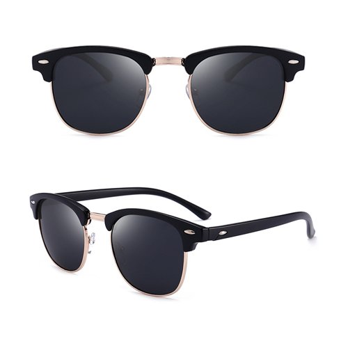 custom clubmaster sunglasses black